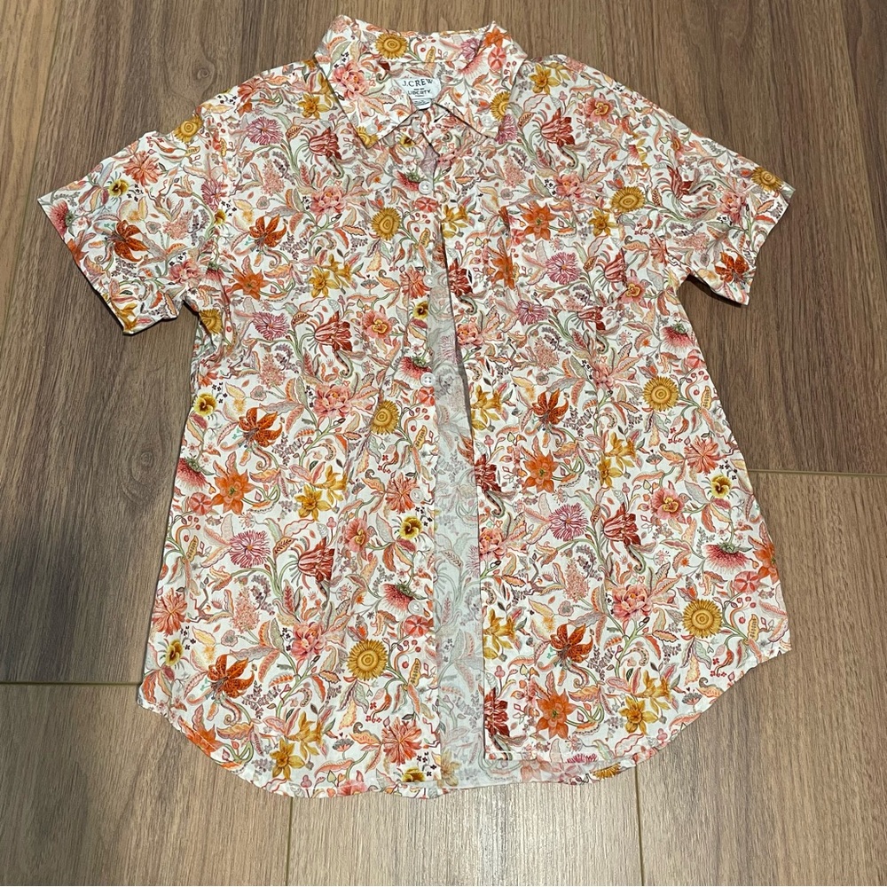 J. Crew Floral Button Shirt